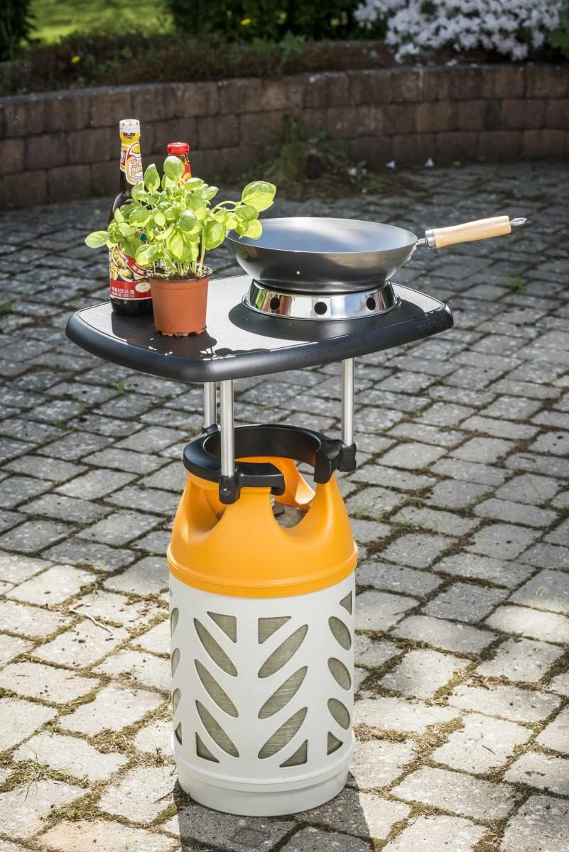 Hot Wok Top Line Tisch für Deine Composite Propan-Gasflasche Camping-Ablage