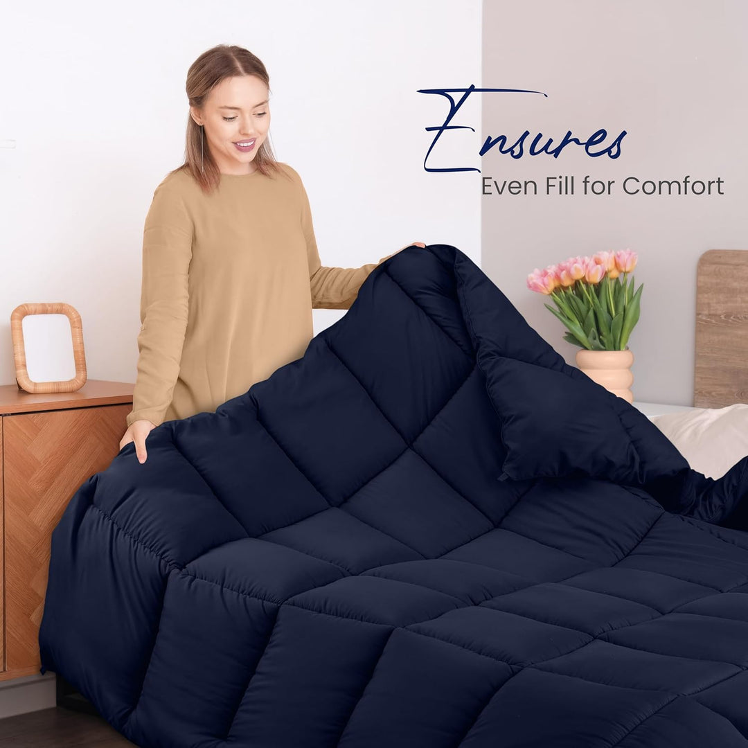 Utopia Bedding All Season 250 GSM Comforter - Soft Down Alternative Comforter - Plush Siliconized Fi