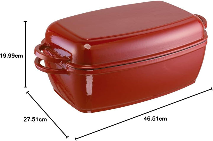Schulte-Ufer 1664-32 r Multi-Bräter Rustika 32 cm (rot), Rot