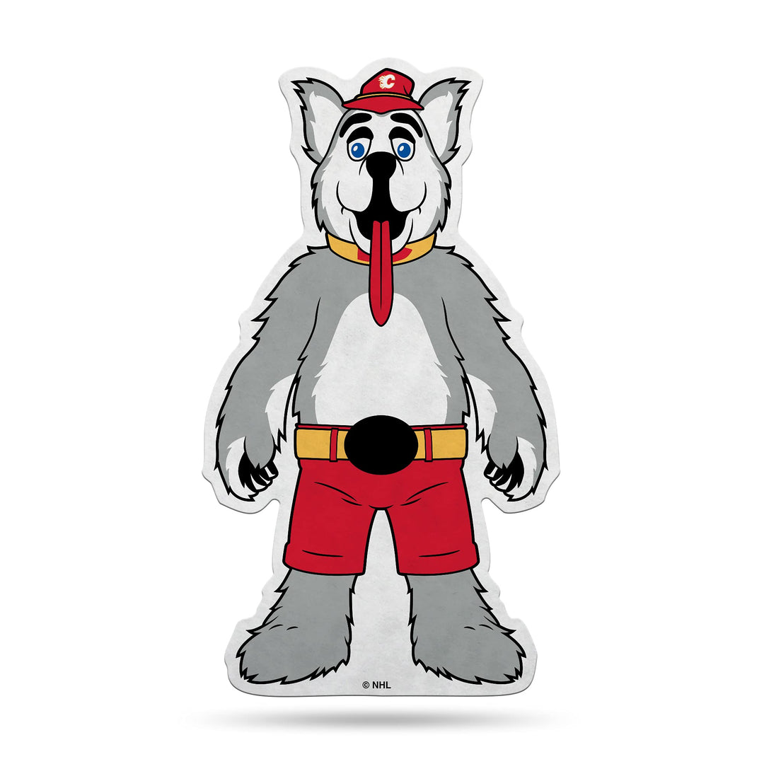 Rico Industries NHL Calgary Flames Mascot Shape Cut Wimpel – Wohn- und Wohnzimmer-Dekor – weicher Fi
