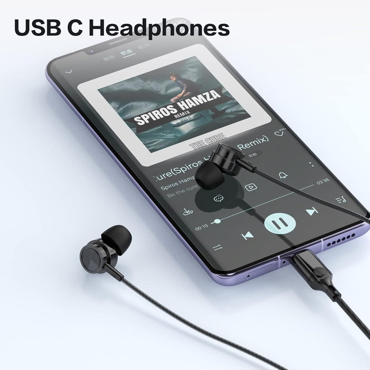 USB C Kopfhörer, In-Ear Kopfhörer mit Kabel USB C for Samsung Galaxy S25 Ultra S23 S22 FE A56 A56 A1