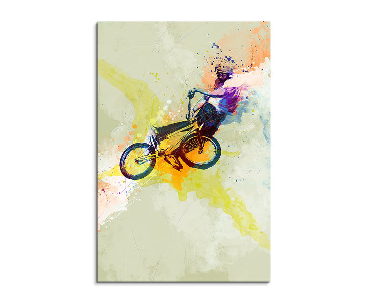BMX II 90x60cm Wandbild SPORTBILD Aquarell Art tolle Farben von Paul Sinus
