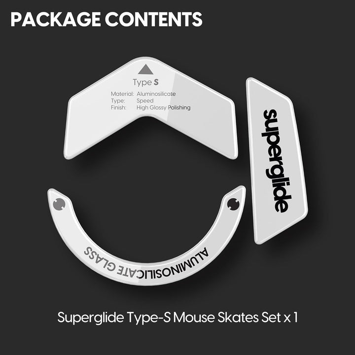 Superglide – Schnellste und glatteste Mausfüsse/Skates aus ultrastarkem, makellosem Glas, superschne
