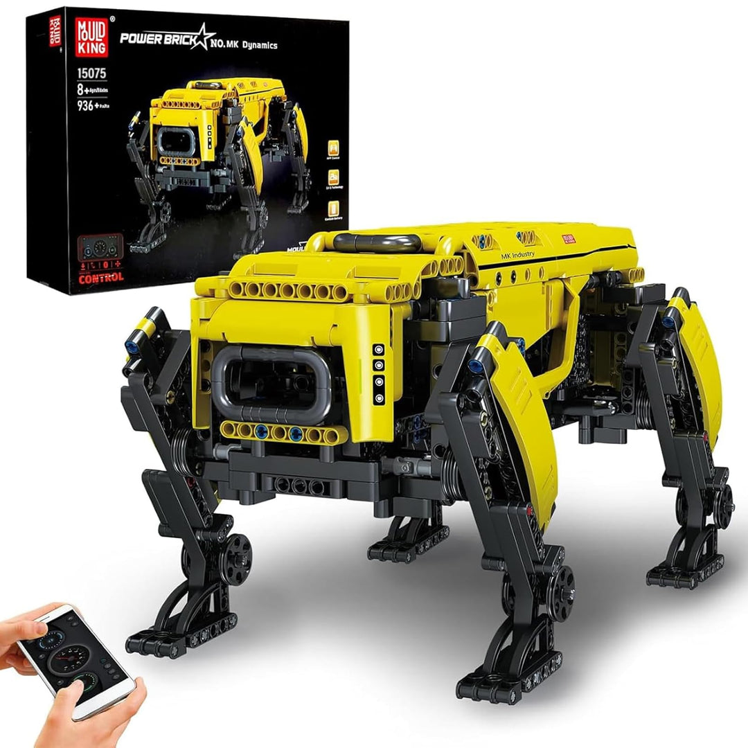 Mould King 15066 Technik Mechanischer Hund Bausteine, APP Fernbedienung Robot Dog Bausätze Spielzeug