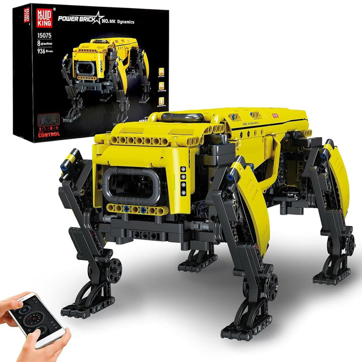 Mould King 15066 Technik Mechanischer Hund Bausteine, APP Fernbedienung Robot Dog Bausätze Spielzeug