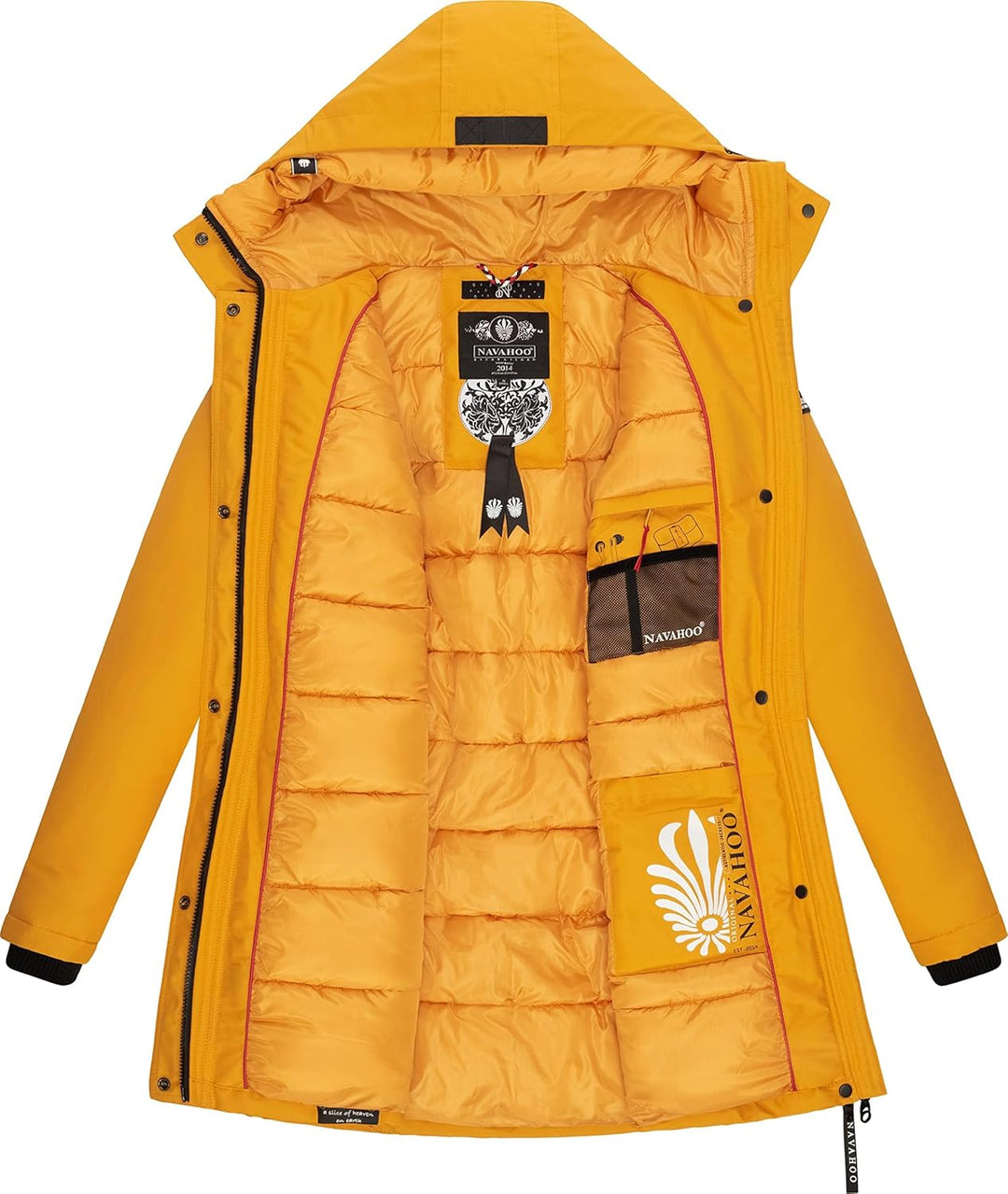 Navahoo Damen Warmer Winter Kurzmantel Blizzardstorm XS-3XL XS Gelb, XS Gelb