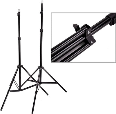 HAKUTATZ® Profi Fotostudio Set 4X Hintergrund Lampenstativ 5-in-1 Reflektor Fotografie Softbox mit S