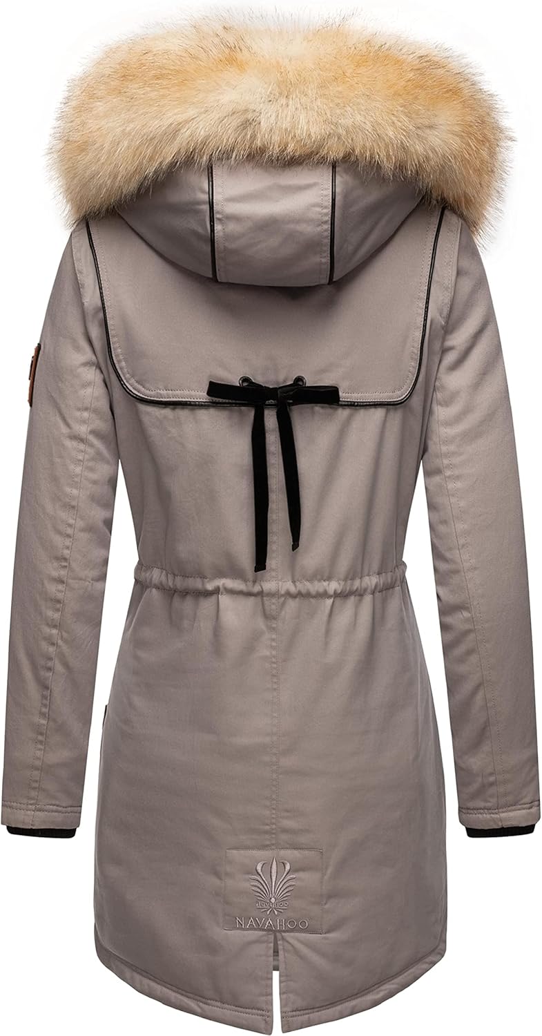 Navahoo Damen Warmer Winterparka mit Kapuze Bombii XS-XXL S Zinc Grey, S Zinc Grey