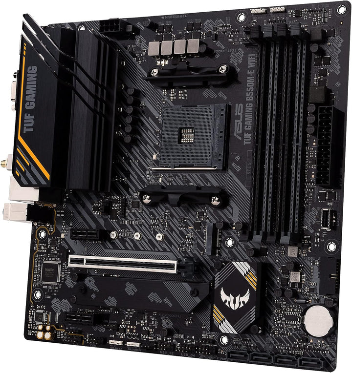 ASUS TUF Gaming B550M-E (Wi-Fi) Gaming Mainboard Sockel AM4 (micro-ATX, Ryzen, PCIe 4.0, WiFi6, 2x M