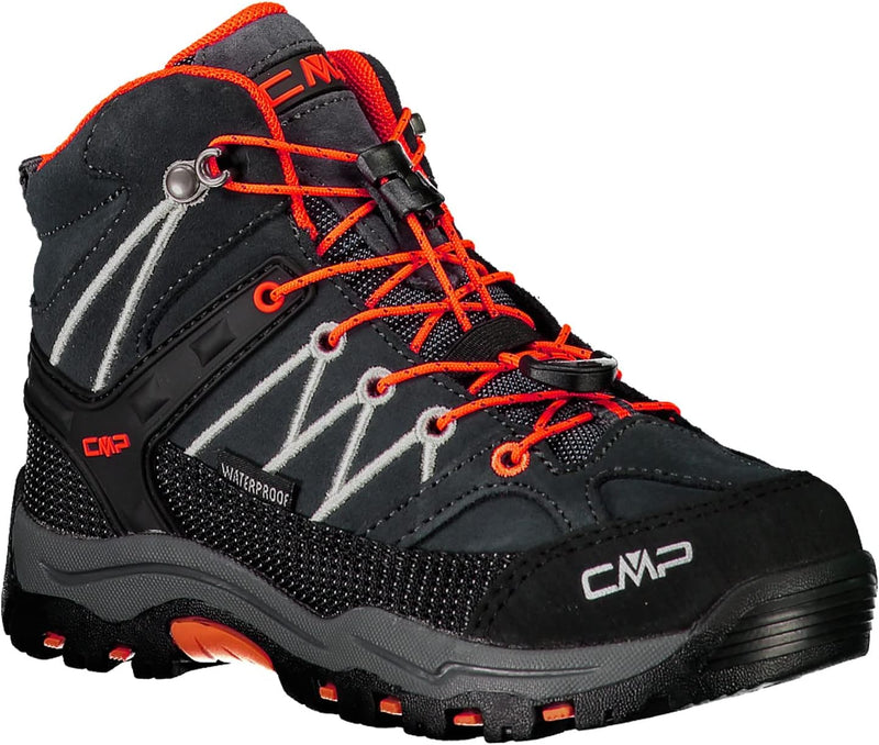 CMP Kids Rigel Mid Trekking Shoes Wp Wanderschuhe 35 EU 47ug Antracite Flash Orange, 35 EU 47ug Antr