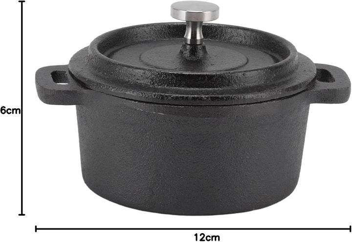 Dutch Oven, antihaftbeschichtete flache Gusseisenpfanne, traditioneller Stil, verdickter, ergonomisc