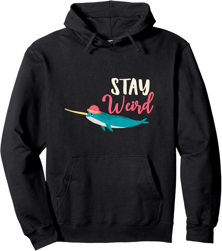 Lustiger Narwal bleibt seltsames Meereseinhorn und verzauber Pullover Hoodie