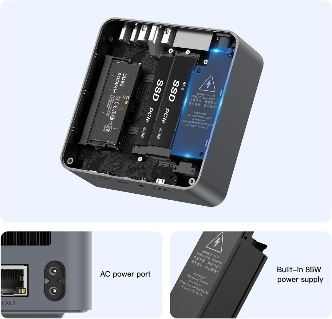 Beelink 12th Gen Core i7-12650H Mini PC, bis zu 4,7 GHz (10C/16T), 32G DDR4 RAM 500G M.2 PCIe4.0 SSD
