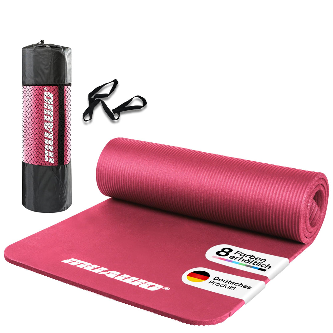 Muawo Premium Trainingsmatte, Fitnessmatte, Yogamatte, Gymnastikmatte | extra-dick & extra-lang | ru
