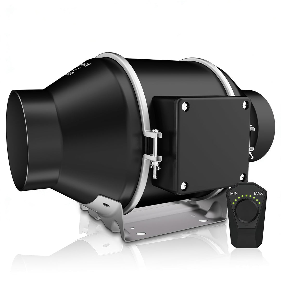 Rohrventilator 150mm, 50 W EC-Motor 2500 U/min 305 m³/h Rohrlüfter 150mm mit Fernbedienung nur 29 dB