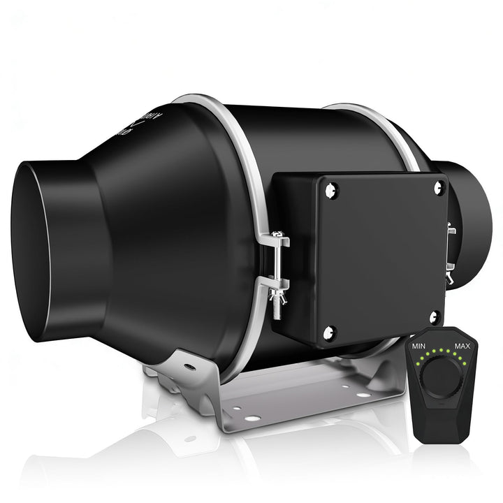 Rohrventilator 150mm, 50 W EC-Motor 2500 U/min 305 m³/h Rohrlüfter 150mm mit Fernbedienung nur 29 dB