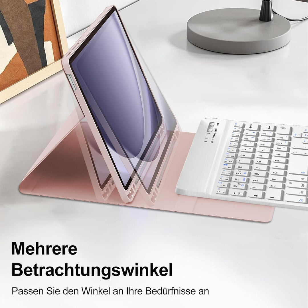 IVEOPPE Hülle mit Tastatur für Samsung Galaxy Tab A9 8.7", Tastatur für Samsung Tablet A9 2023, Magn