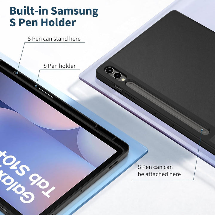 EasyAcc Hülle für Samsung Galaxy Tab S10+, Galaxy Tab S9 FE+ / S9 Plus 12.4 Zoll mit S Pen Halter -