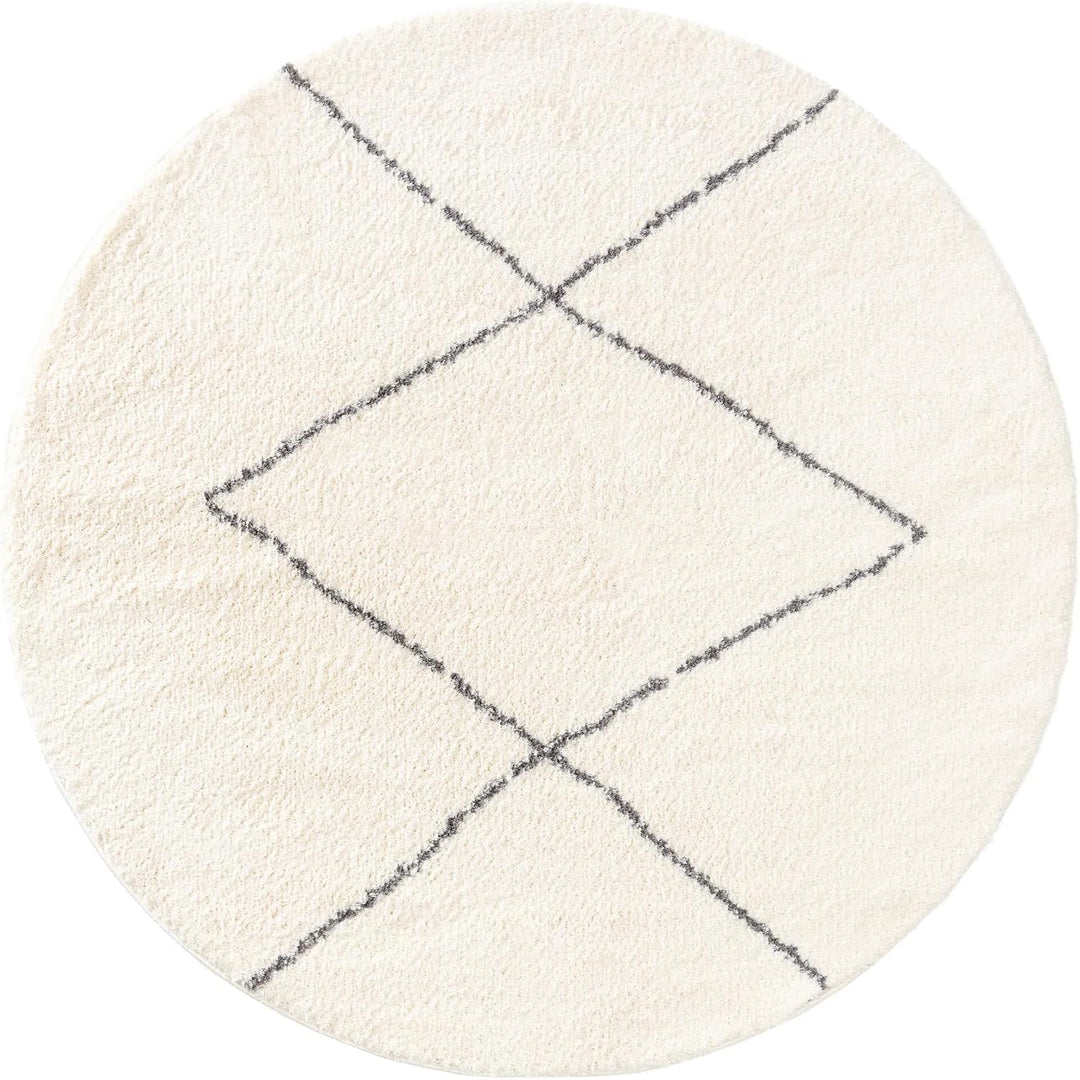 benuta Nest Hochflorteppich Benno - Kunstfaser - Rund & im Style: Berber, Traditionell, Hygge & Cozy