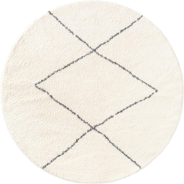 benuta Nest Hochflorteppich Benno - Kunstfaser - Rund & im Style: Berber, Traditionell, Hygge & Cozy