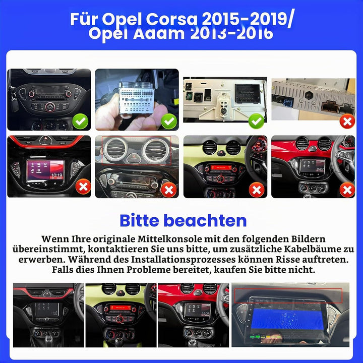 Radio für Opel Corsa 2015-2019/Opel Adam 2013-2016 Android 15 2+64G mit Wireless CarPlay Android Aut