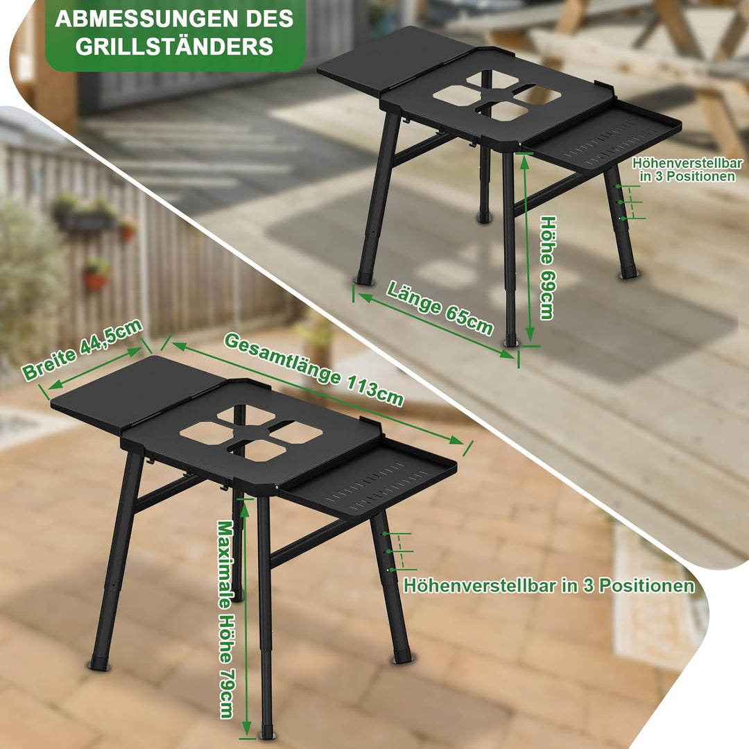 Grillständer für Ninja Woodfire Aussenbereich Grill - Elektrischer Aussenbereich BBQ Grill höhenvers