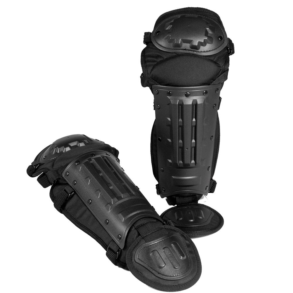Mil-Tec Unisex – Erwachsene Anti RIOT Beinschützer, Schwarz, Einheitsgrösse