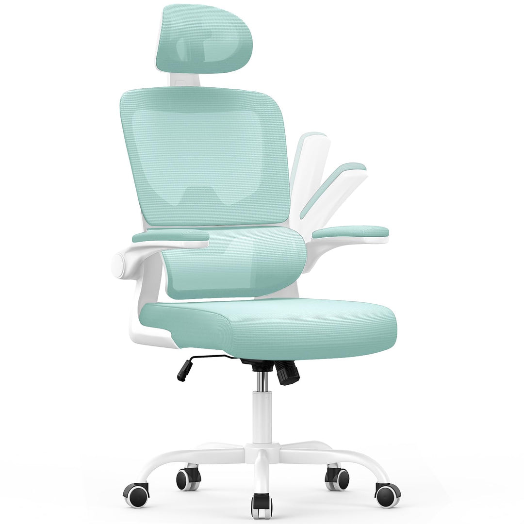 naspaluro Bürostuhl, Ergonomischer Schreibtischstuhl mit Verstellbarer Kopfstütze, Armlehnen, Dynami