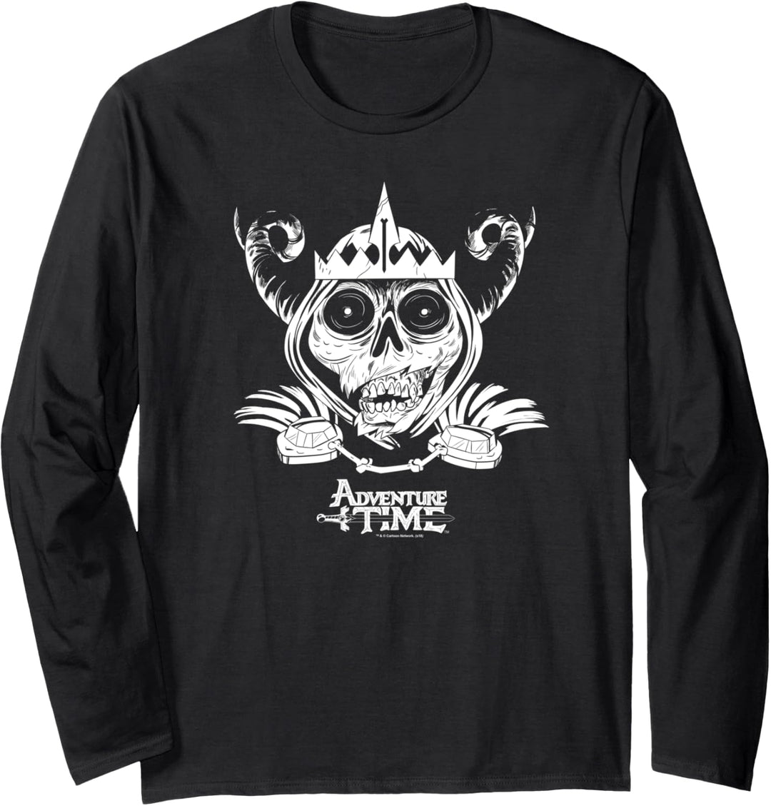 Adventure Time Skull Face Langarmshirt
