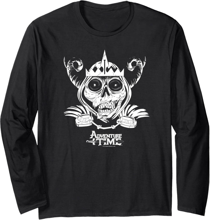 Adventure Time Skull Face Langarmshirt