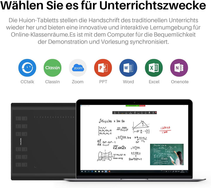 HUION H1060P 10 x 6,25 Zoll Arbeitsbereich-Grafiktablett (Android-Geräte unterstützt) mit einem Upgr