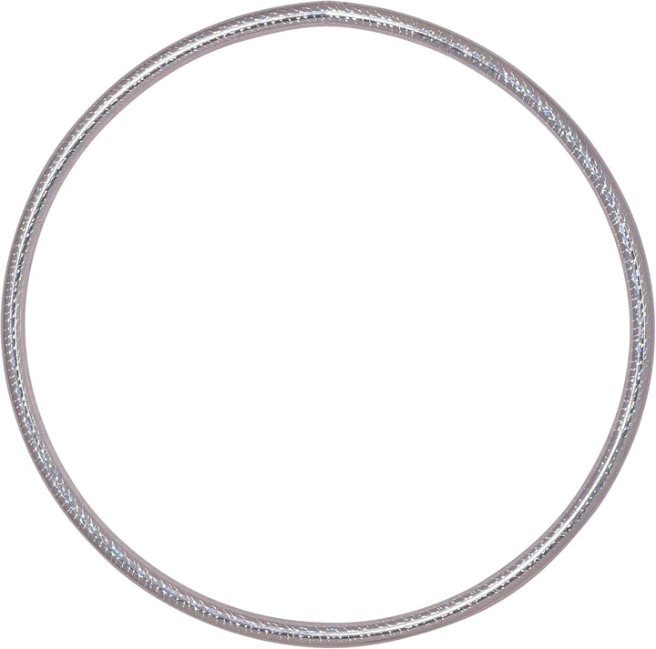 Hoopomania Kinder Hula Hoop Reifen, Hologramm Muster, Ø60/70/80cm Ø60cm Silber, Ø60cm Silber