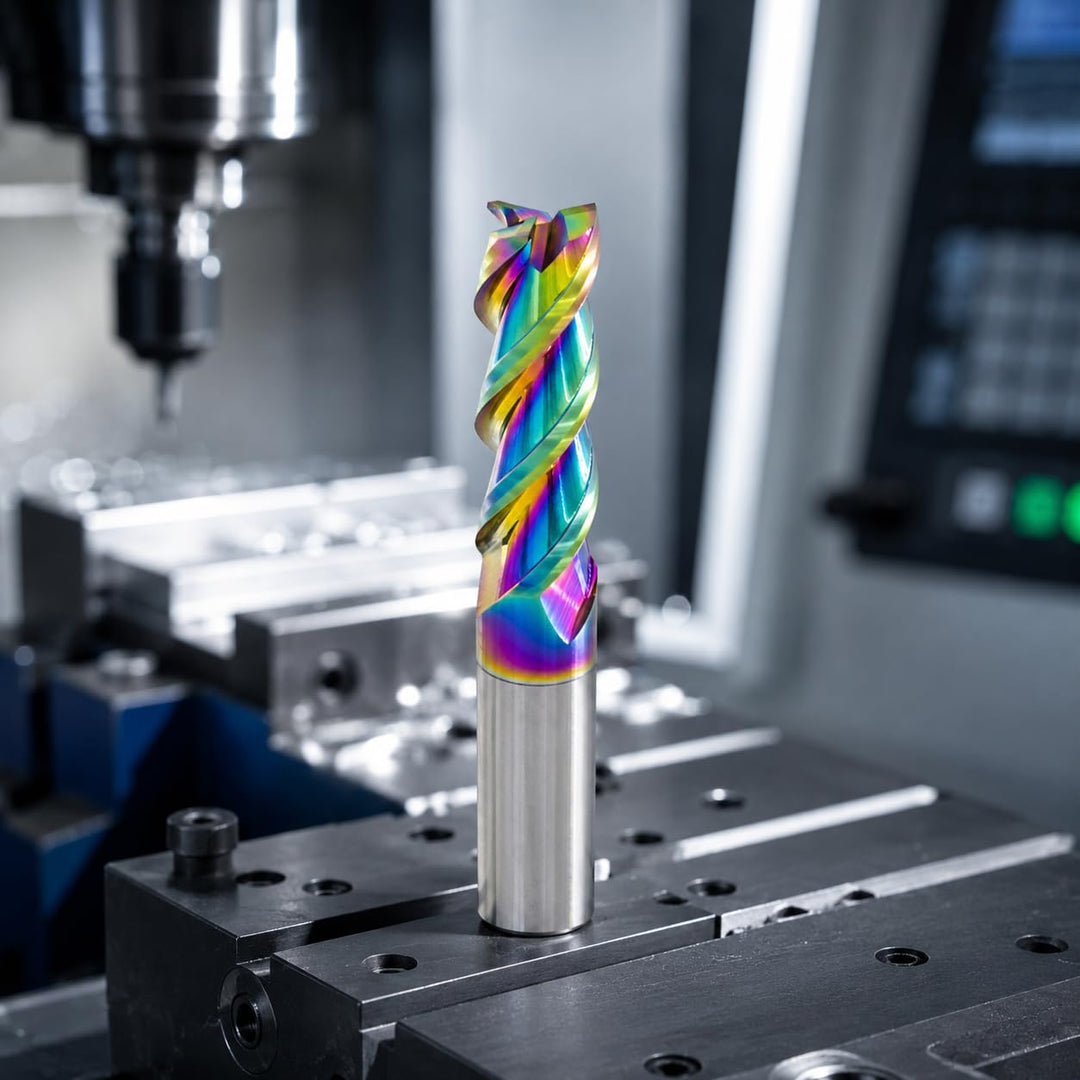 TJR 3-Schneider Fräser Set (6/8/10/12mm) mit DLC Beschichtung für Aluminium & NE-Metalle – CNC Hartm