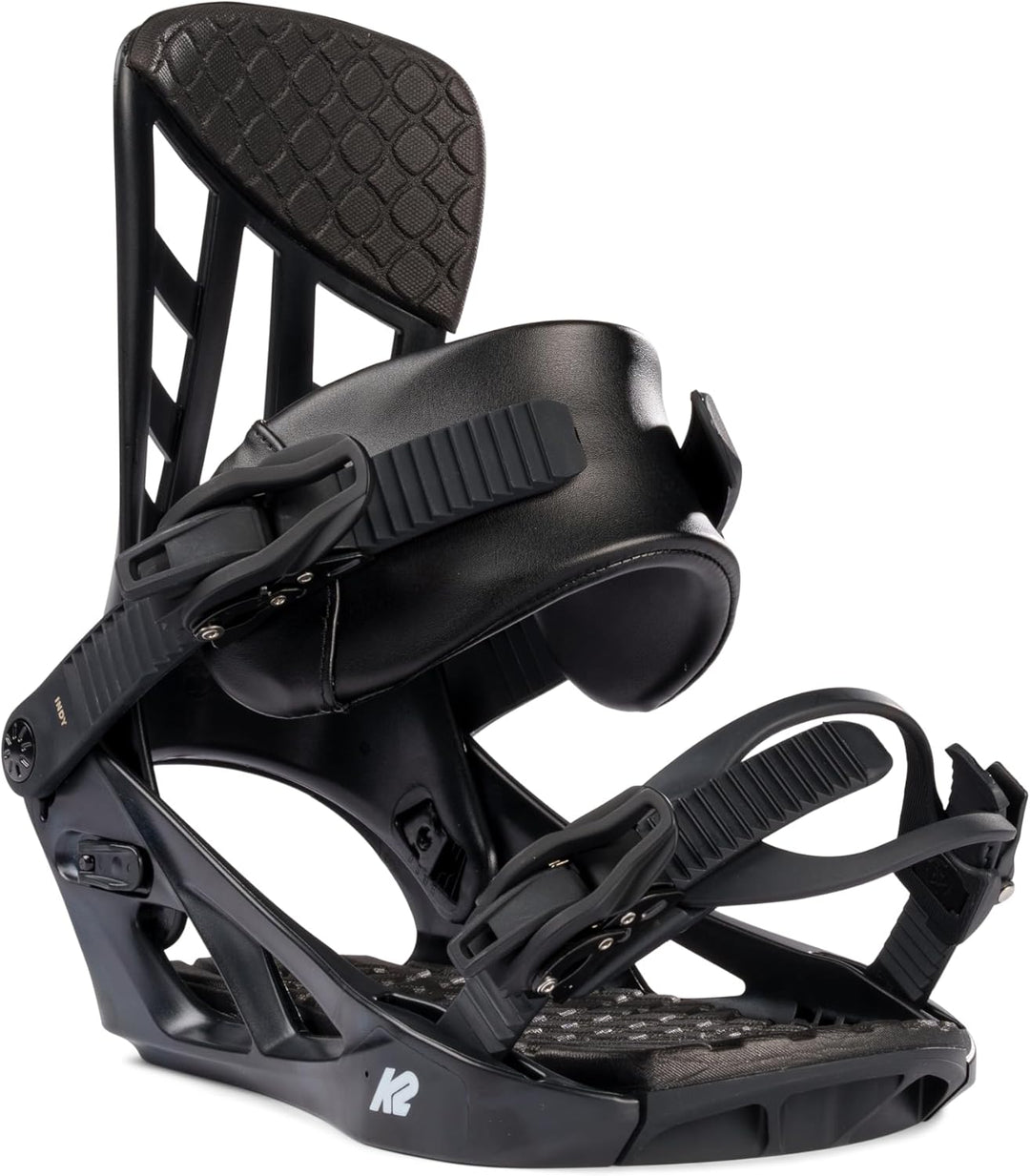K2 Indy Mens Snowboard Bindings Schwarz L (EU: 40.5 - 44.5 — US: 9 - 12 — MP: 260 - 290), Schwarz L