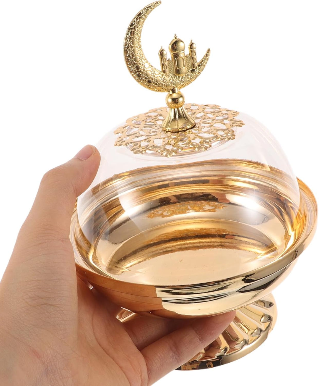 DOITOOL Eid Serving Tray mit Deckel Middle East Obstplatte Wiederverwendbarer Snack-teller für Datte