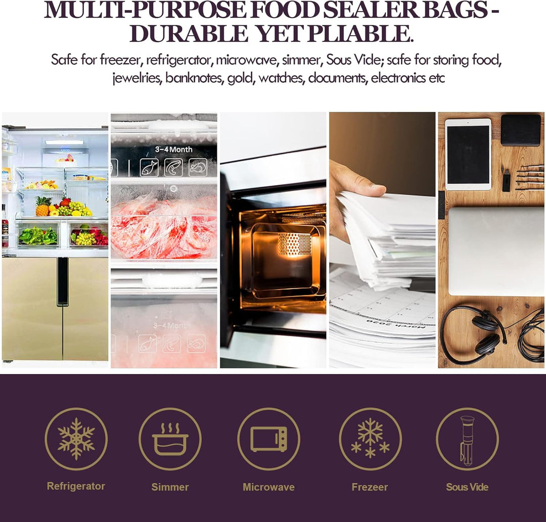 Mesliese Vakuumierbeutel (3 Stück) für individuelle Passform, BPA-frei und durchstichfest, verdickte