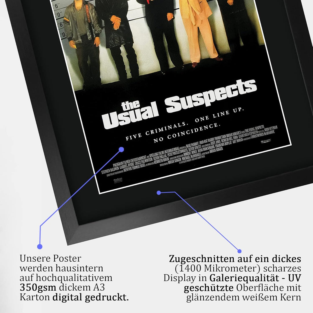 HWC Trading FR A3 The Usual Suspects Kevin Spacey, Gabriel Byrne Geschenke Geduckter Poster Signiert