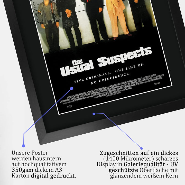 HWC Trading FR A3 The Usual Suspects Kevin Spacey, Gabriel Byrne Geschenke Geduckter Poster Signiert