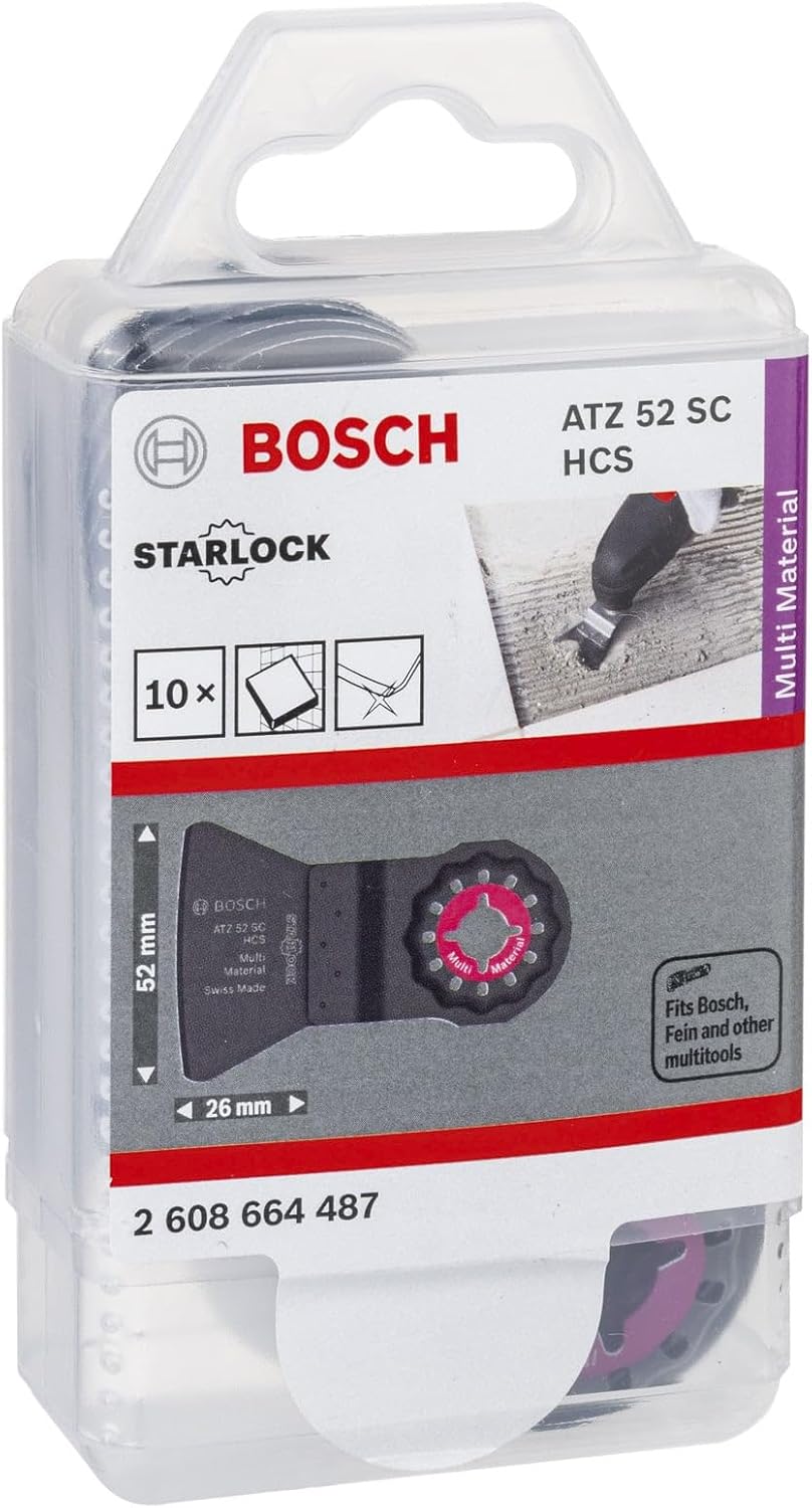 Bosch Professional 10x Schaber ATZ 52 SFC (für weiche Rückstände, Breite 52 mm, Zubehör Multifunktio