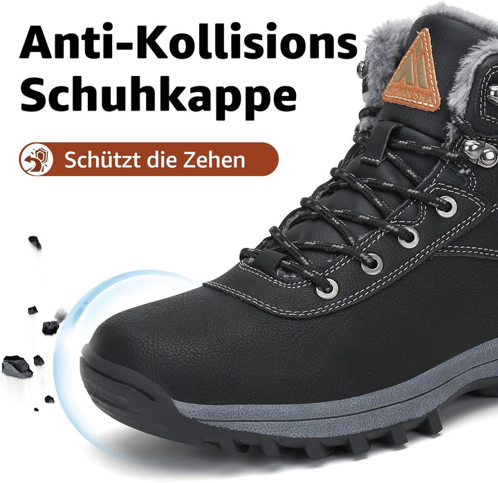 Mishansha Damen Herren Winterschuhe Warm Gefüttert Winterstiefel Wasserdicht Trekking Wanderschuhe G
