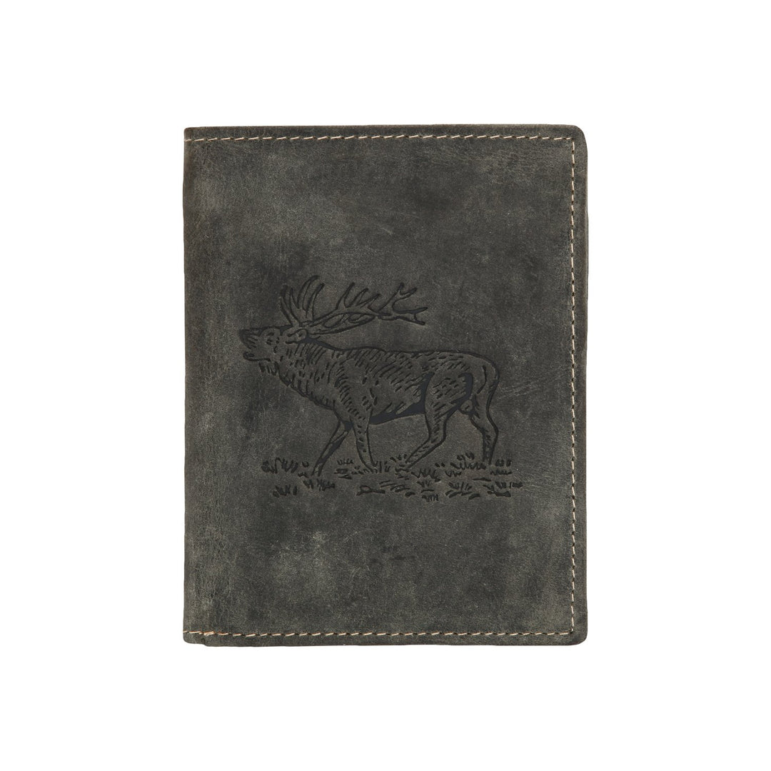 Green Burry, Geldbörse mit Motiv, 1701-Motiv Vintage, khaki Hirsch (21301), Geldbörse, Khaki Hirsch
