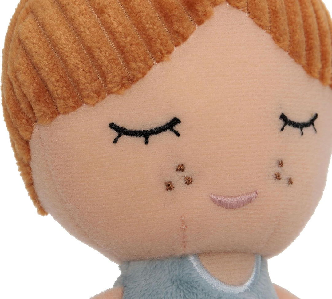 Jollein Stoffpuppe Kuschelpuppe - Doll Rose - 100% Polyester - 32x10x6cm - Kuscheltier - Puppe Flowe