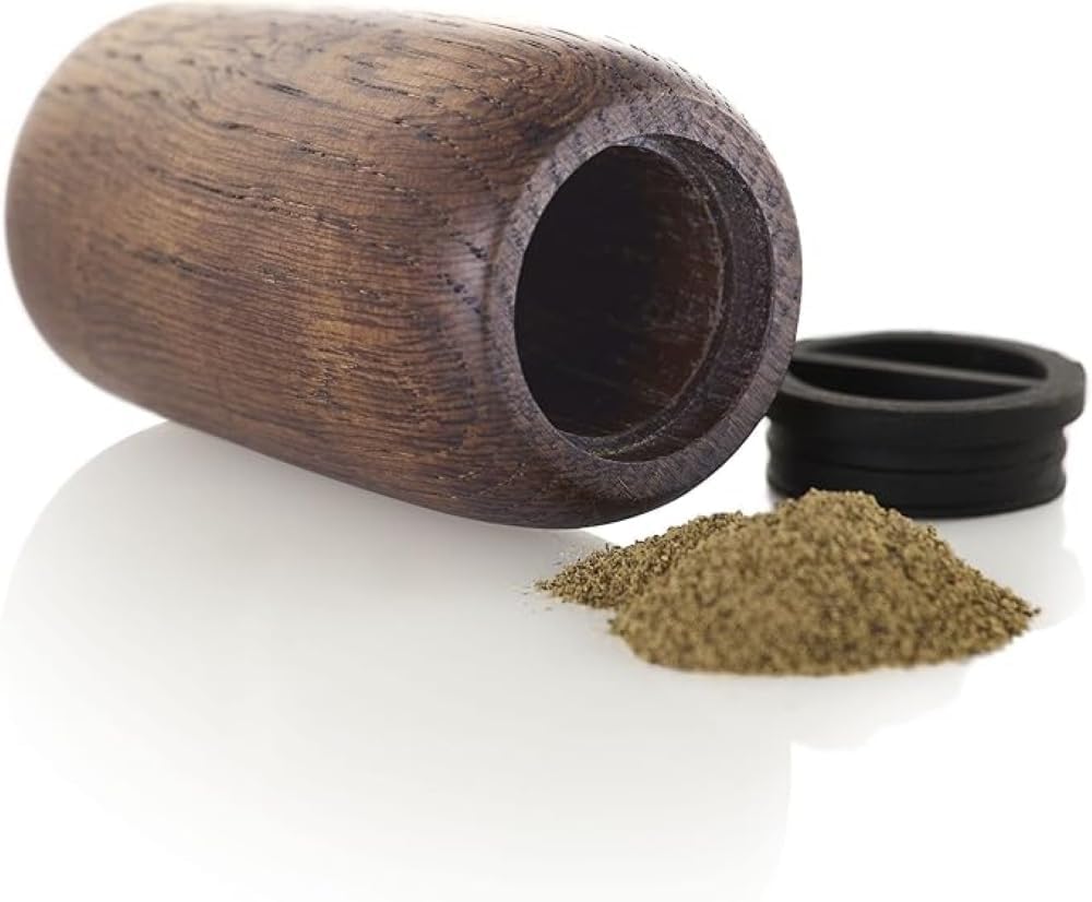 AdHoc GS30 Set aus Pfefferstreuer und Salzstreuer Yoko | Naturholz Eiche geölt hell & dunkel | 2-fac