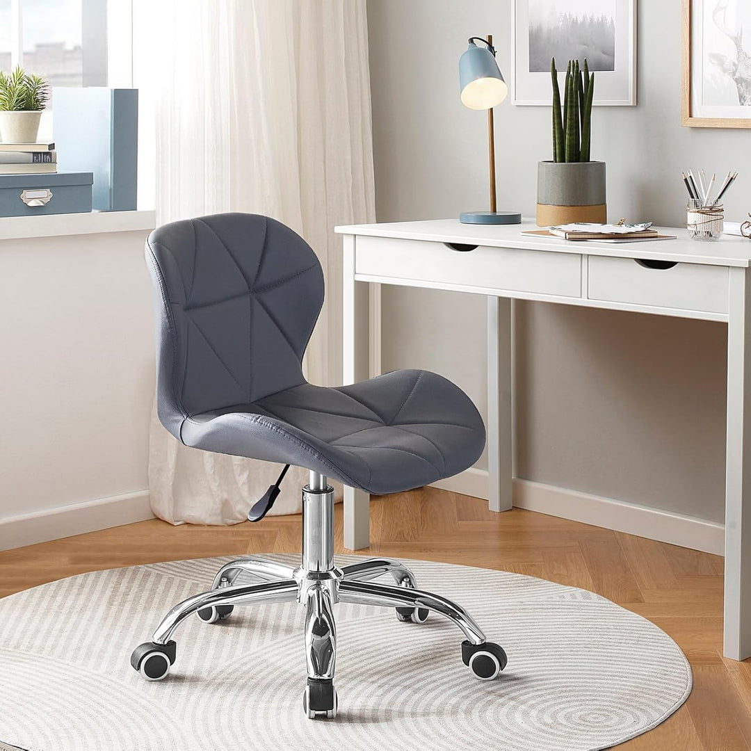 TUKAILAI Bürostuhl Ergonomisch aus Kunstleder, Verstellbar Schreibtischstuhl Drehstuhl Computerstuhl