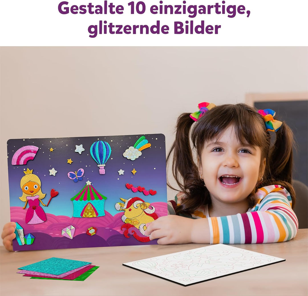 Skillmatics Kunst & Bastelaktivität- Folienspass Einhörner und Prinzessinnen, Schmutzfreie Kunst für