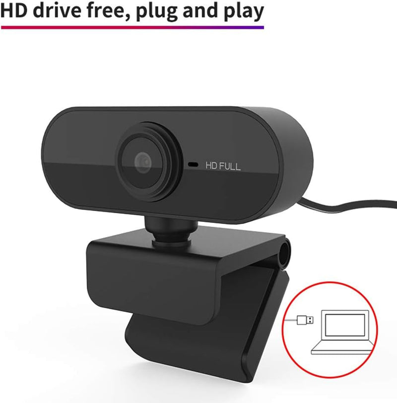 Dpofirs HD 1920x1080 Hochauflösende Webcam mit eingebautem Mikrofon, tragbarer USB 2.0-Treiber-Webca