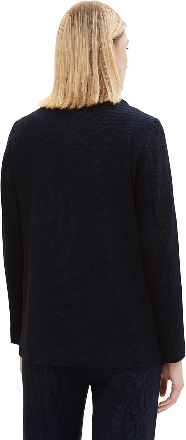 TOM TAILOR Damen Blazer mit Struktur M 10668 - Sky Captain Blue, M 10668 - Sky Captain Blue