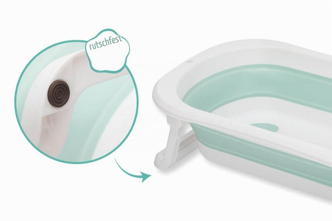 Fillikid Babybadewanne Exklusiv - faltbare Kinder Badewanne zusammenklappbar &amp; platzsparend - mit An