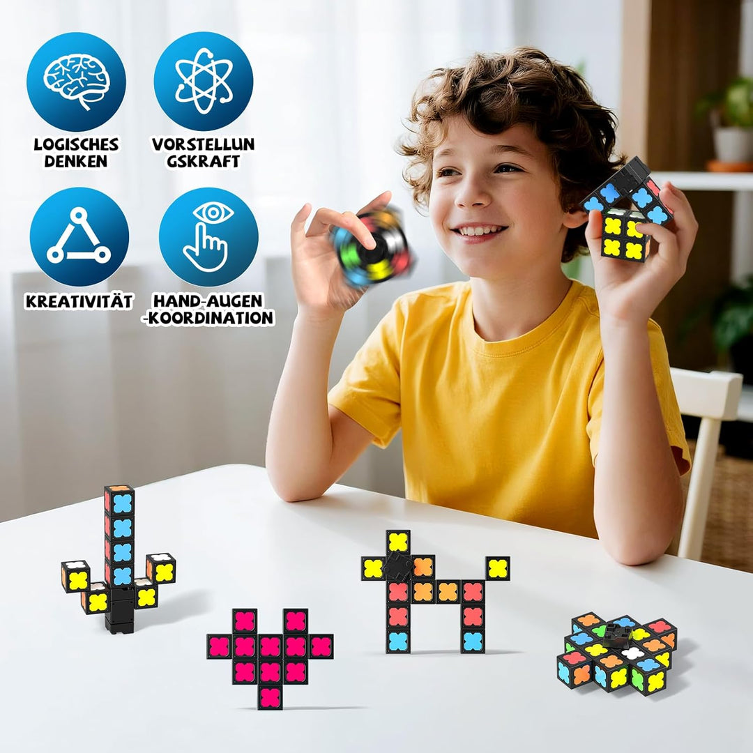Magnetische Fidget Toys Kinder Teen Erwachsene, Fidget Spinner mit 12 im Dunkeln Leuchtenden Magneti