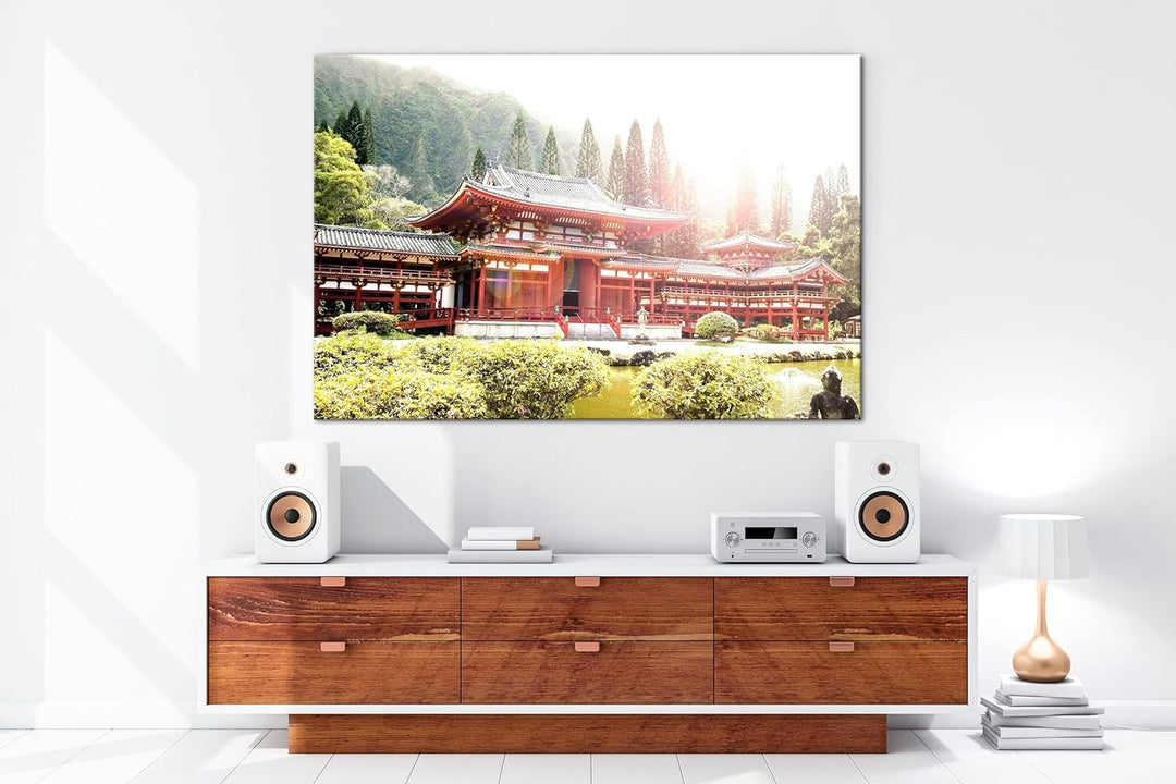 deyoli atemberaubende Tempelanlage in Asien Format: 60x40 als Leinwandbild, Motiv fertig gerahmt auf